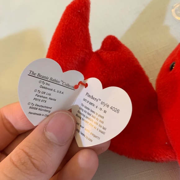RARE! PINCHERS THE LOBSTER BEANIE BABIES - Picture 4 of 8